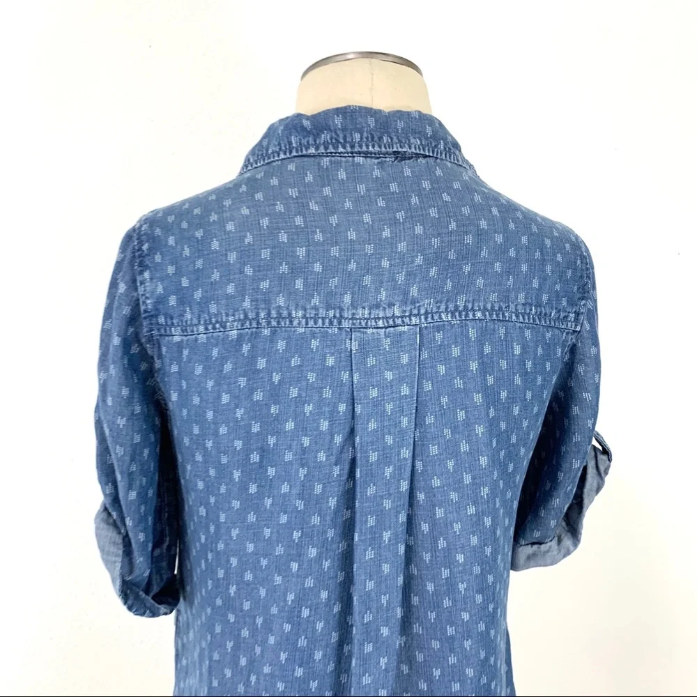 Anthropologie Cloth & Stone Tencel Dot Print Dress - Picture 6 of 7